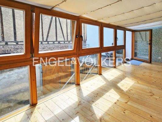 Wintergarten und Terrasse im 1. OG