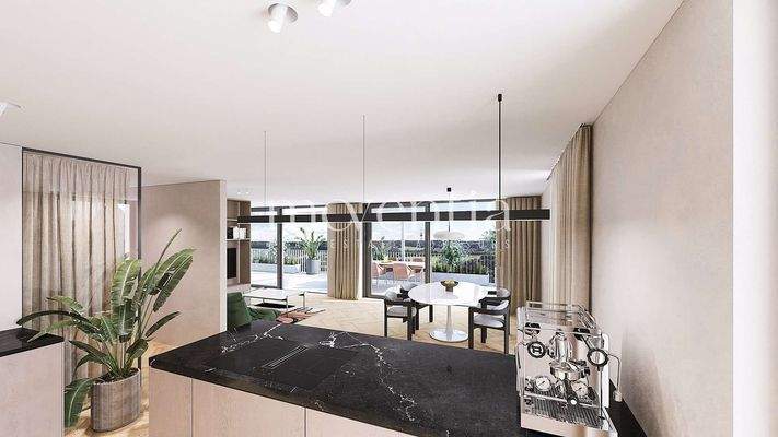 Visualisierung Küche/Wohnbereich