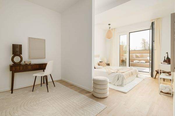 Master Schlafzimmer mit Ausgang auf die Terrasse