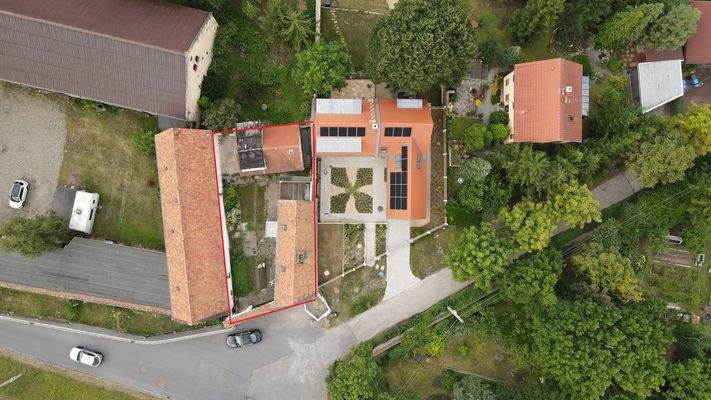 Bild von oben mit Markierung