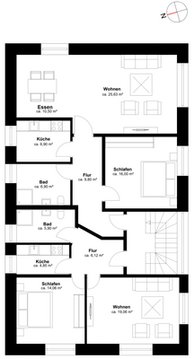 Grundriss Obergeschoss Wohn- & Geschäftshaus