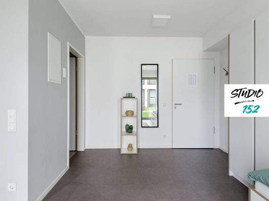 Ansicht VIII: Wohn-Ess-Schlafbereich (Eingangsbereich)