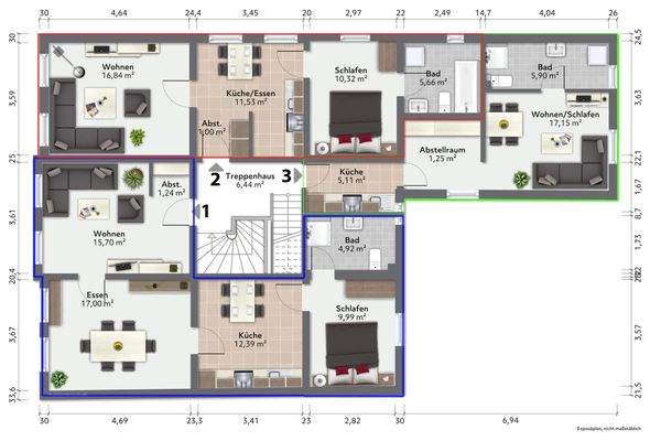 Aufteilung der Wohnungen