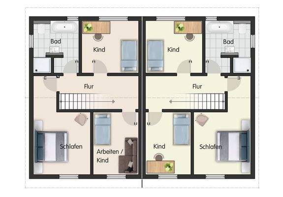 Doppelhaus Naunhof Grundriss