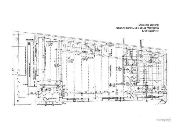 Grundriss, 1. OG Brauerei