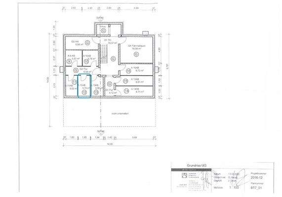 Grundriss Keller WE 12
