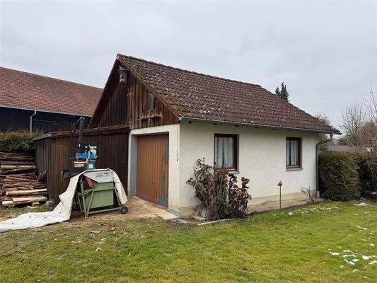 Doppelgarage-Gartenseite