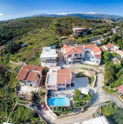 Kreta, Neo Chorio: Villa mit atemberaubendem Meer- und Talblick zu verkaufen