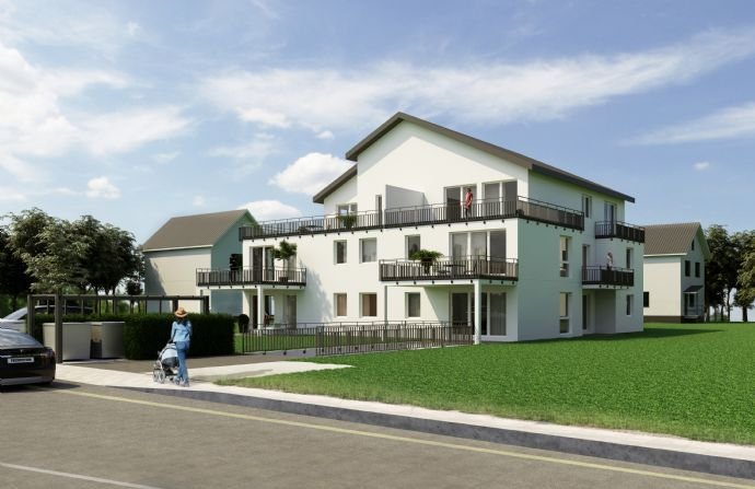 Großer Gartenanteil!! Beste Südlage: 3,5-Zi-Neubau-Wohnung mit 91 qm Wohnfläche, Baubeginn erfolgt.