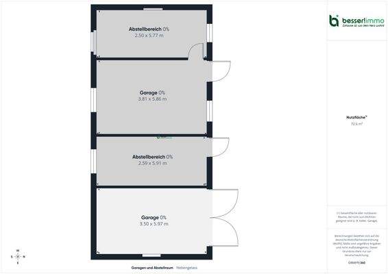 Grundriss Nebengelass