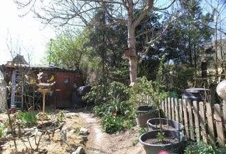 Garten mit Gartenhaus