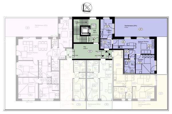 Grundriss Wohnung 22 - Haus 1