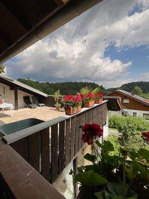 Blick zur Sonnenterrasse