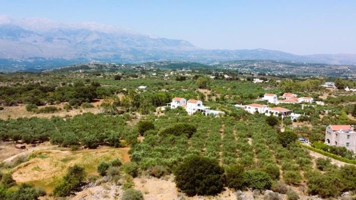 Kreta, Litsarda: Erstklassiges Grundstück zum Verkauf in Apokoronas mit Baugenehmigung und atemberaubender Aussicht