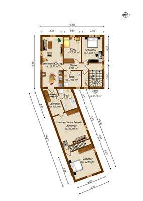 Obergeschoss Grundriss