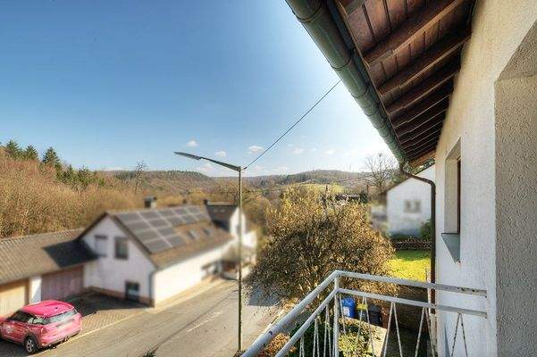 Blick vom Balkon der Hauptwohnung