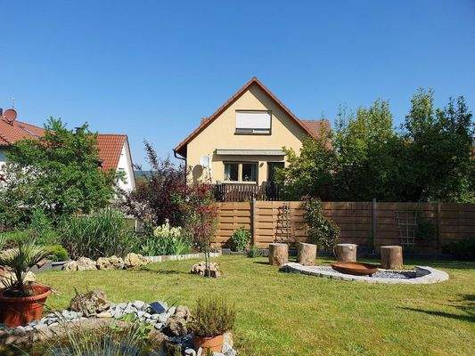 Garten von der Terrasse aus