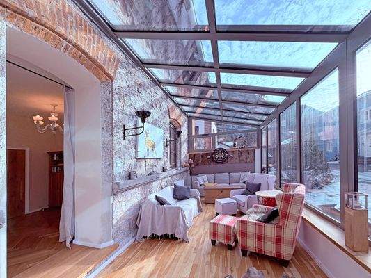 Wintergarten mit Fußbodenheizung