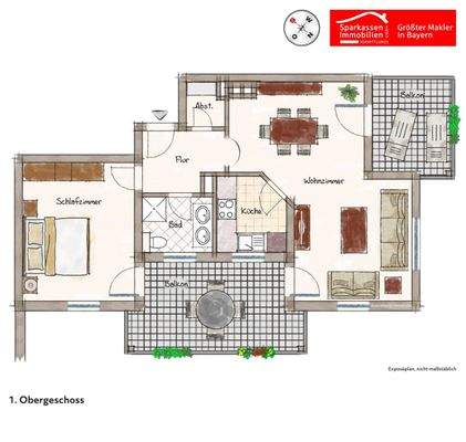 Grundriss - möbliertes Beispiel