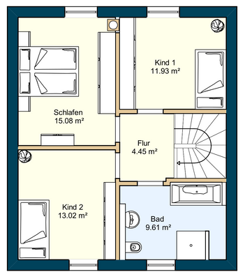 Obergeschoss Grundriss