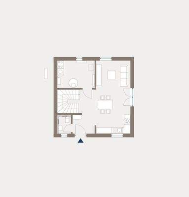 Grundriss Erdgeschoss ohne Mehrkosten  frei änderbar