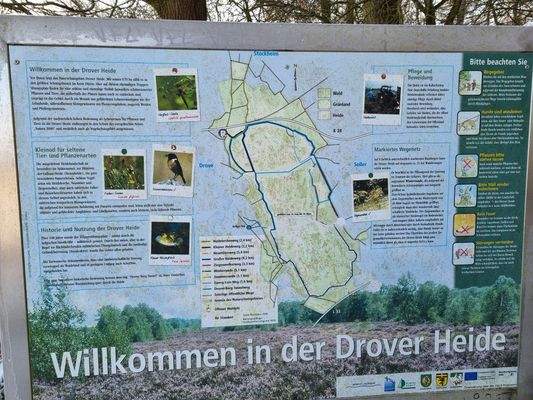 Hinweisschild Drover Heide
