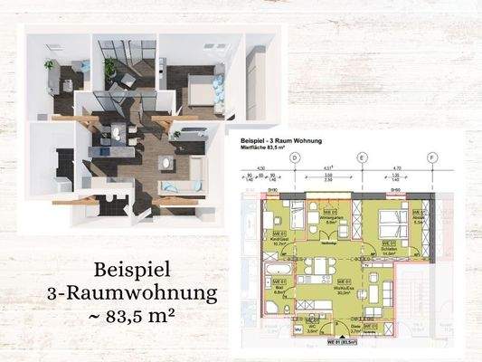 3-Raumwohnung 83,5 qm