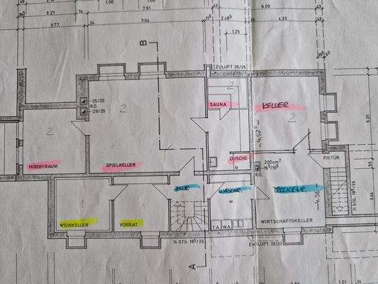 Grundriss Keller