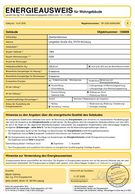 Energieausweis Seite 1
