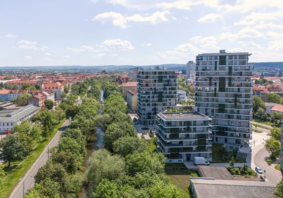 WIR-Quartier mit Blick auf die Gera Kopie