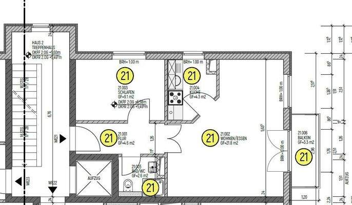 Grundriss WE 21