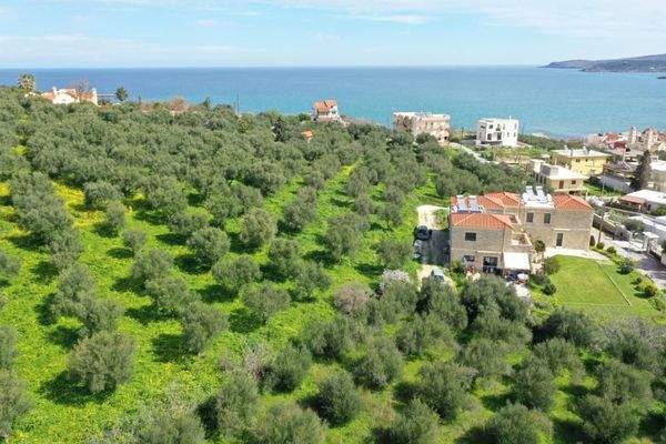 Kreta, Kalyves: Weitläufiges Grundstück mit Meerblick zu verkaufen
