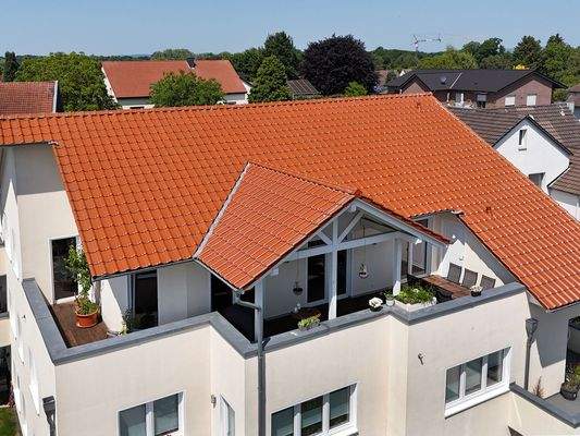 Drohnenaufnahme Dachterrasse