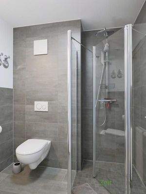 bodentiefe verglaste Dusche