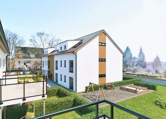 Außenansicht vom Balkon aus