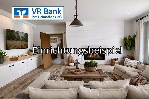 Wohnzimmer mit Zugang zur Küche - Einrichtungsbeispiel