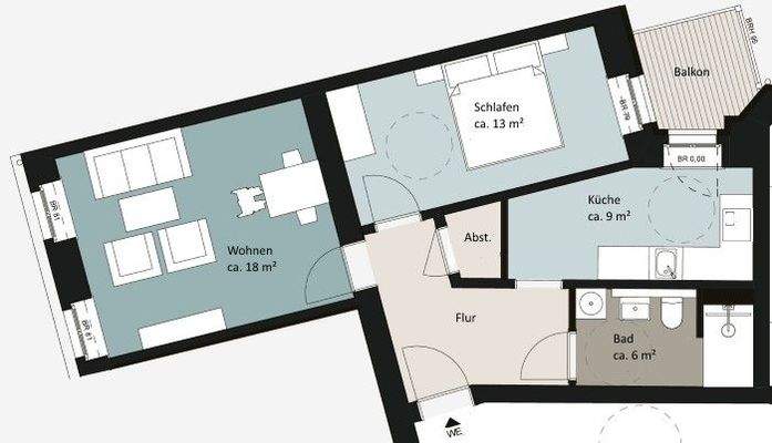 Grundriss Wohnung 15