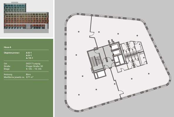 Haus A - 8-10 OG ca. 677  m²