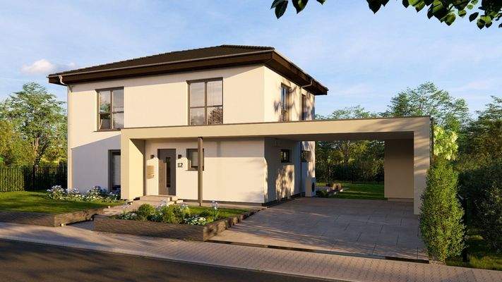 Modernes Traumhaus warten