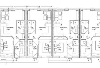Grundrisse 1. OG Wohnung 1-4