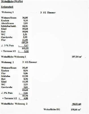 Wohnfläche Wohnung 1