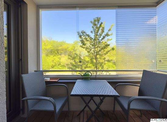 Balkon an der Küche mit West-Ausrichtung 