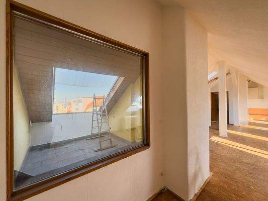 Loggia mit Noerd-West-Ausrichtung