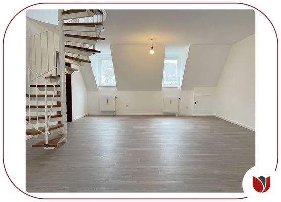 Wohnbereich mit Zugang zur Schlafebene