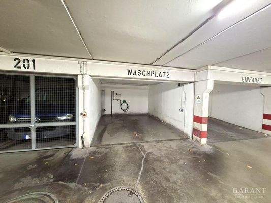 Autowaschplatz in der TG