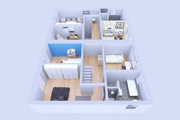 Doppelhaus Naunhof Grundriss Obergeschoss rechts