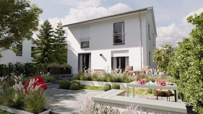 Variante Satteldach Gartenansicht