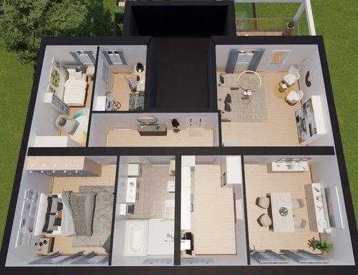 Moderne Wohnungsgrundriss