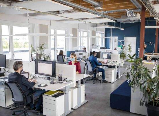 Fester Schreibtisch im Coworkingspace