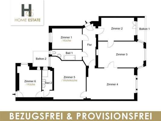 Grundriss - Alternative 1